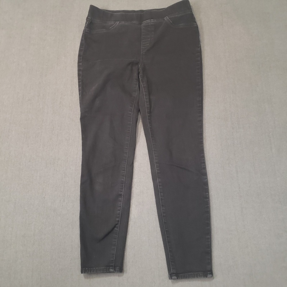 Talbots‎ Jeggings Womens 8 Black Pull-On Stretch Denim Skinny Ankle Pants